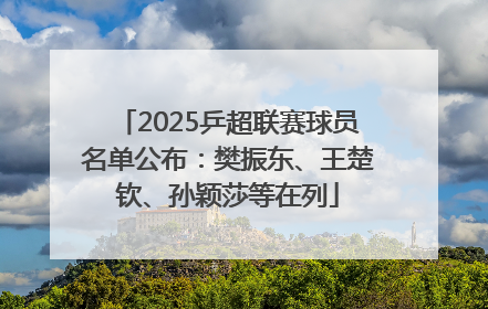 2025乒超联赛球员名单公布：樊振东、王楚钦、孙颖莎等在列