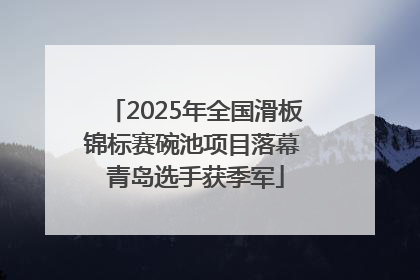 2025年全国滑板锦标赛碗池项目落幕 青岛选手获季军