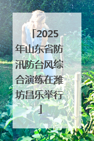 2025年山东省防汛防台风综合演练在潍坊昌乐举行