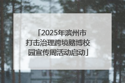 2025年滨州市打击治理跨境赌博校园宣传周活动启动