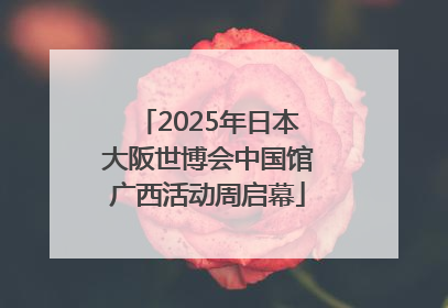 2025年日本大阪世博会中国馆广西活动周启幕