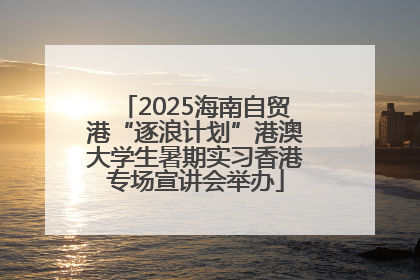 2025海南自贸港“逐浪计划”港澳大学生暑期实习香港专场宣讲会举办