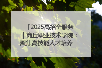 2025高招全服务｜商丘职业技术学院：聚焦高技能人才培养 谱写高质量发展篇章