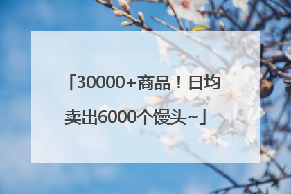 30000+商品！日均卖出6000个馒头~