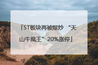 ST板块再被爆炒 “天山牛魔王”20%涨停